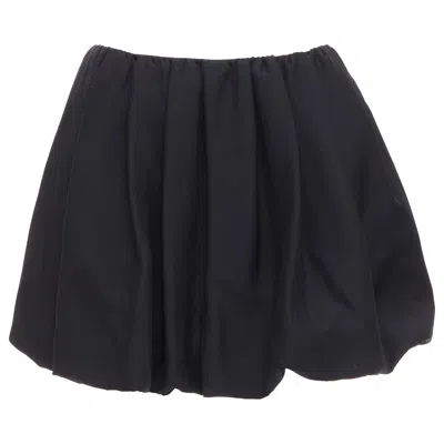 Pre-owned Valentino 2023 Black Crepe Couture Silk Puff Ball Bubble Skirt It38 Xs