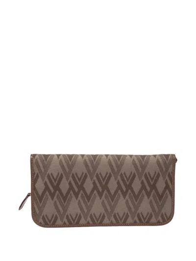 Pre-owned Valentino Garavani 2023 Colour-block Wallet In Neutral