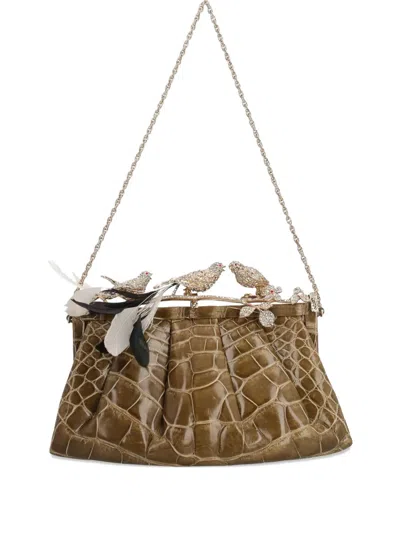 Pre-owned Valentino Garavani 2023 Jewel Clutch Bag In Green
