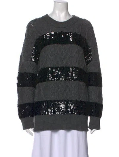 Pre-owned Valentino 2023 Virgin Wool Sweater W/ Tags In Gray