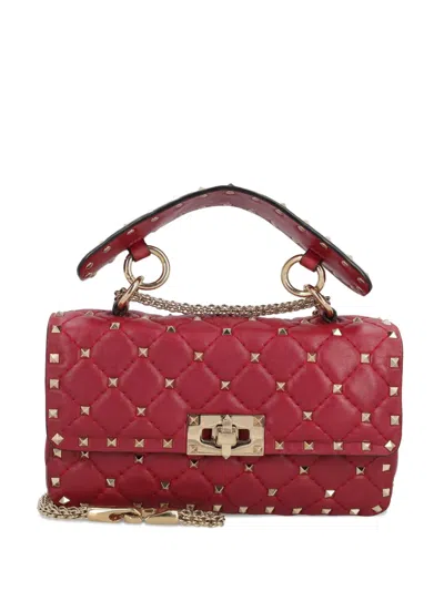 Pre-owned Valentino Garavani 2024 Rockstud Spike Shoulder Bag In Red
