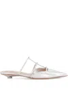 Valentino 20mm Palladium Mules In Silver