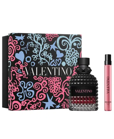 Valentino 2-pc. Uomo Born In Roma Intense Eau De Parfum Father's Day Fragrance Gift Set With Travel Spray In Black
