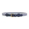 Valentino 35 White And Blue Cord Belt In Grey