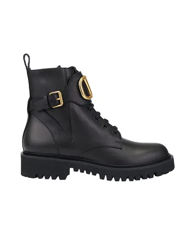 VALENTINO GARAVANI VALENTINO VLOGO PLAQUE ANKLE BOOTS