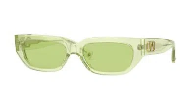 Pre-owned Valentino 4080 Sunglasses 5165/2 Green 100% Authentic