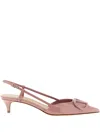 Valentino Vlogo 40 Patent Leather Slingback Pumps In Pink
