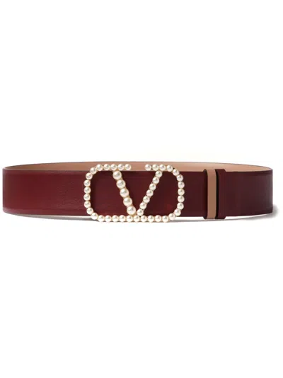 Valentino Garavani 40mm Vlogo Signature Reversible Belt In Brown