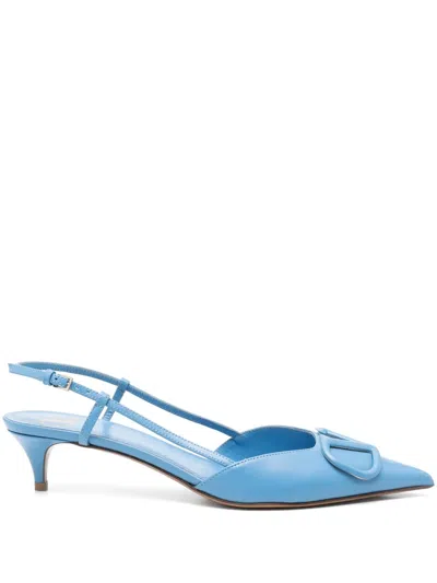 Pre-owned Valentino Garavani 40mm Vlogo Signature Slingback Pumps