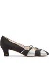 Valentino Garavani Women Black Fabric Bowow Pumps In Black