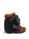 Valentino 45mm Snowish Fur-trimmed Boots In Multi