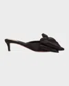 Valentino Garavani Yolande Bow Pointed Toe Mule Pump In Black