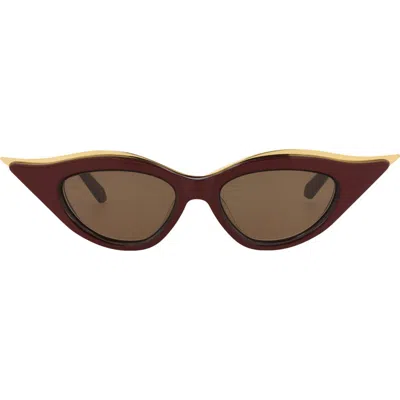 Valentino 49mm Cat Eye Sunglasses In Brown