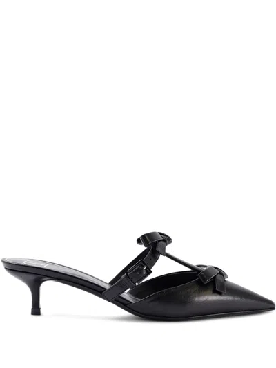 Valentino Garavani 50mm Bow-detail Mules In Black