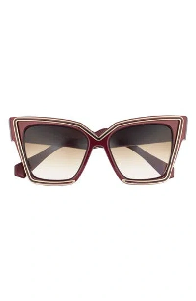 Valentino 50mm Polarized Cat Eye Sunglasses In Brown