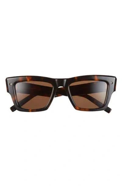Valentino 50mm Square Sunglasses In Brown