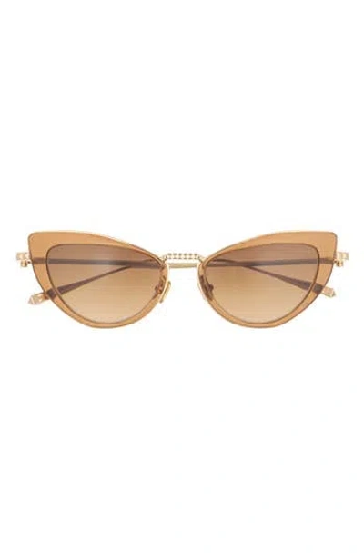 Valentino 51mm Polarized Cat Eye Sunglasses In Brown