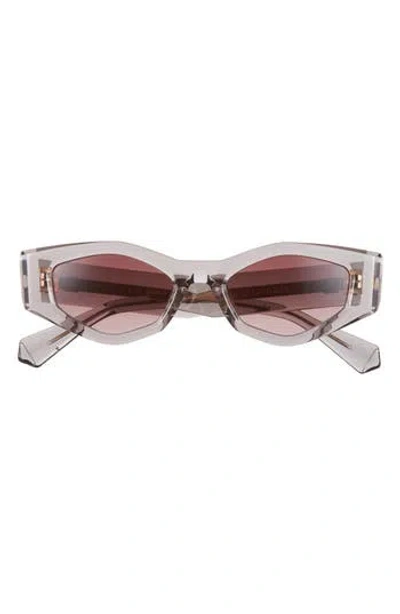 Valentino 51mm Polarized Cat Eye Sunglasses In Silver