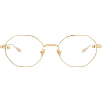 Valentino Garavani Valentino 52mm Geometric Optical Glasses In Gold Gold Transparent