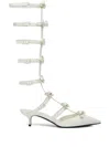 Valentino 55mm Bow-embellished Kitten-heel Pumps In White