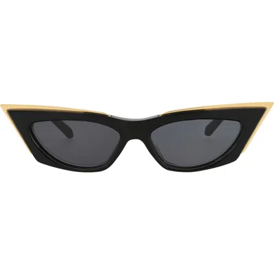 Valentino 55mm Cat Eye Sunglasses In Black