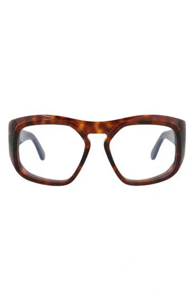 Valentino Garavani Valentino 55mm Novelty Optical Frames In Brown