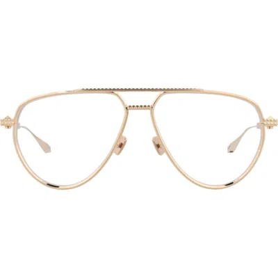 Valentino Garavani Valentino 59mm Aviator Optical Glasses In Gold Transparent