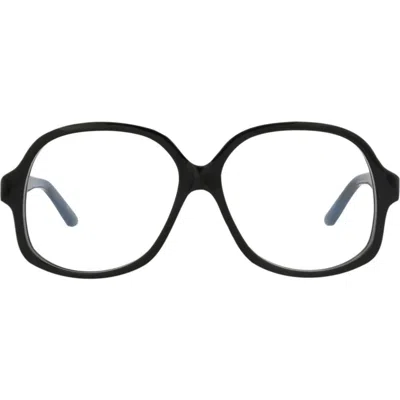 Valentino Garavani Valentino 59mm Oversize Optical Frames In Black Transparent