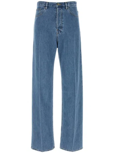 Valentino Denim Five Pocket Jeans Belt Loops In Blue