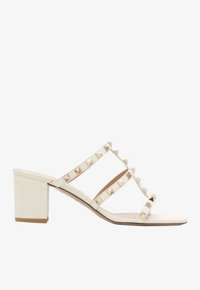 Valentino Garavani 60 Rockstud Leather Sandals In Pink
