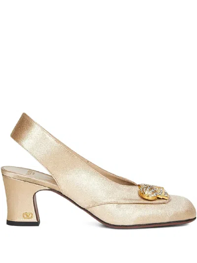 VALENTINO GARAVANI 60MM ADAMANTINE CRYSTAL-EMBELLISHED SLINGBACK PUMPS