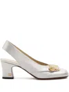 Valentino Garavani Adamantine Slingback Pumps In Glitter Fabric 60mm Woman Silver 39.5