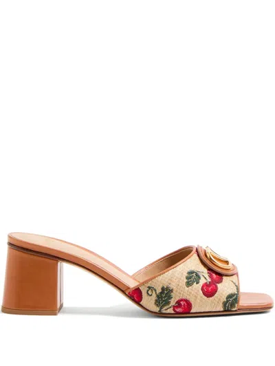 VALENTINO GARAVANI 60MM VLOGO SIGNATURE CHERRYFIC SANDALS
