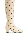 Valentino Equivoque Polka Dot Printed Boots In Multi