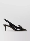 Valentino Garavani Rockstud Bow Slingback Pump In Patent Leather With Matching Studs 60mm Woman Blac In Black