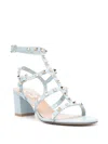 Valentino Rockstud Sandals In Blue