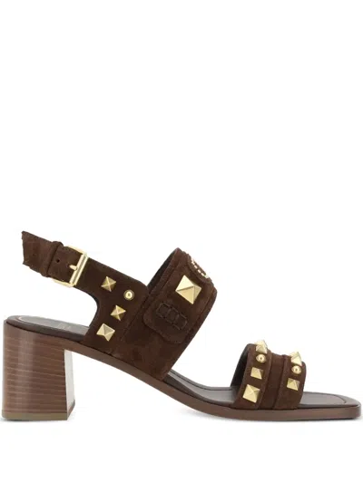 Valentino Garavani 60mm Stud-detail Sandals In Brown
