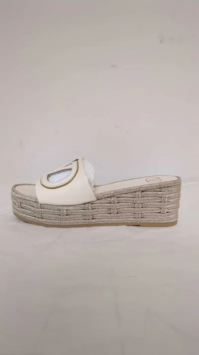 Valentino Garavani 60mm V-logo Cut-out Sandals In White