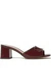 Valentino Vlogo Slide Sandals In Red