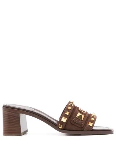 Valentino Garavani 60mm Vlogo Signature Sandals In Brown