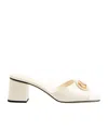 Valentino Vlogo Signature 60 Leather Sandal In Ivory
