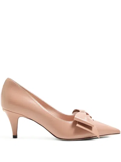 Valentino Garavani Bowow Kidskin Pumps In Pink