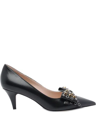 VALENTINO GARAVANI 65MM STUDDED-BOW PUMPS