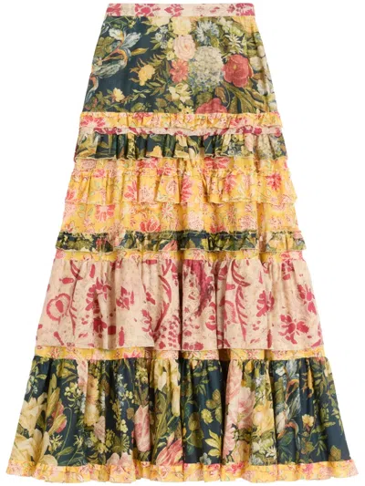 VALENTINO APRES L'HIVER TIERED SKIRT