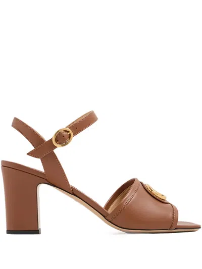 Valentino Garavani 75mm Vlogo Sandals In Brown