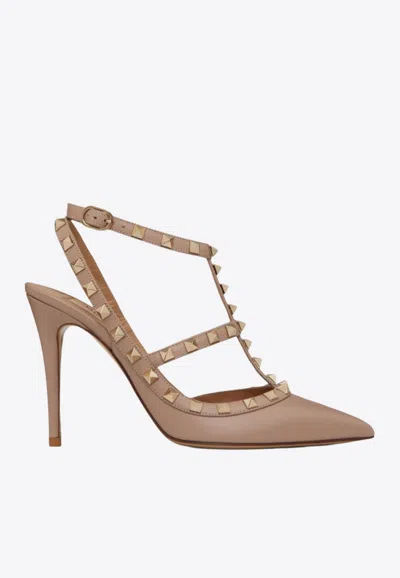 Valentino Garavani 80 Rockstud Leather Pumps In Pink
