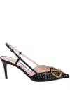 Valentino Vlogo Signature Slingback Decollete In Black