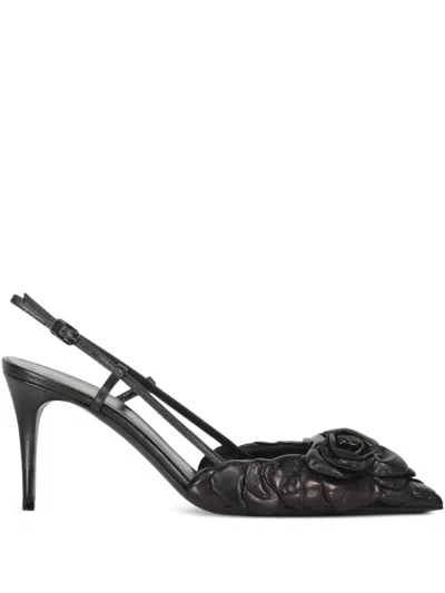 Valentino Garavani 80mm Atelier Slingback Pumps In Black