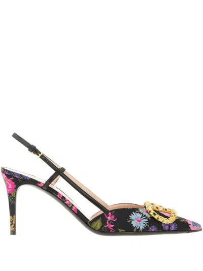 VALENTINO GARAVANI 80MM FLORAL-PRINT VLOGO PUMPS