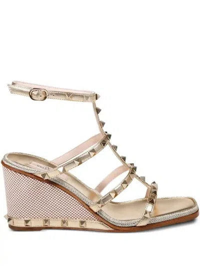Valentino Garavani 80mm Studded Wedge-heel Sandals